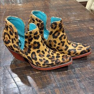 Ariat Leopard Print Hair on Hide Ankle Booties